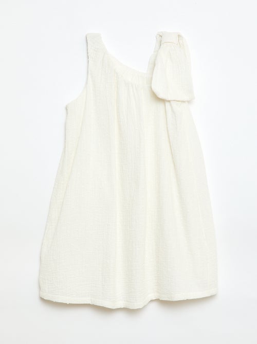 Vestido corola de tirantes liso - Kiabi