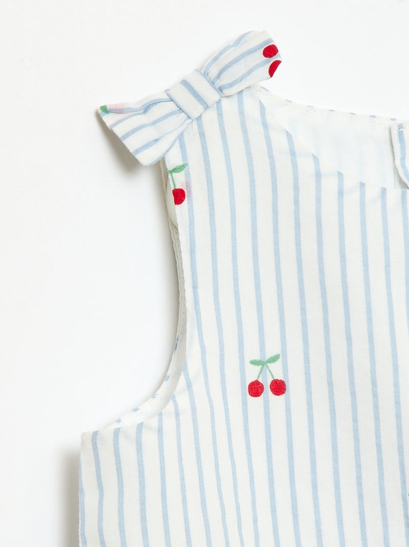 Vestido corte evasé sin mangas Blanco - Kiabi