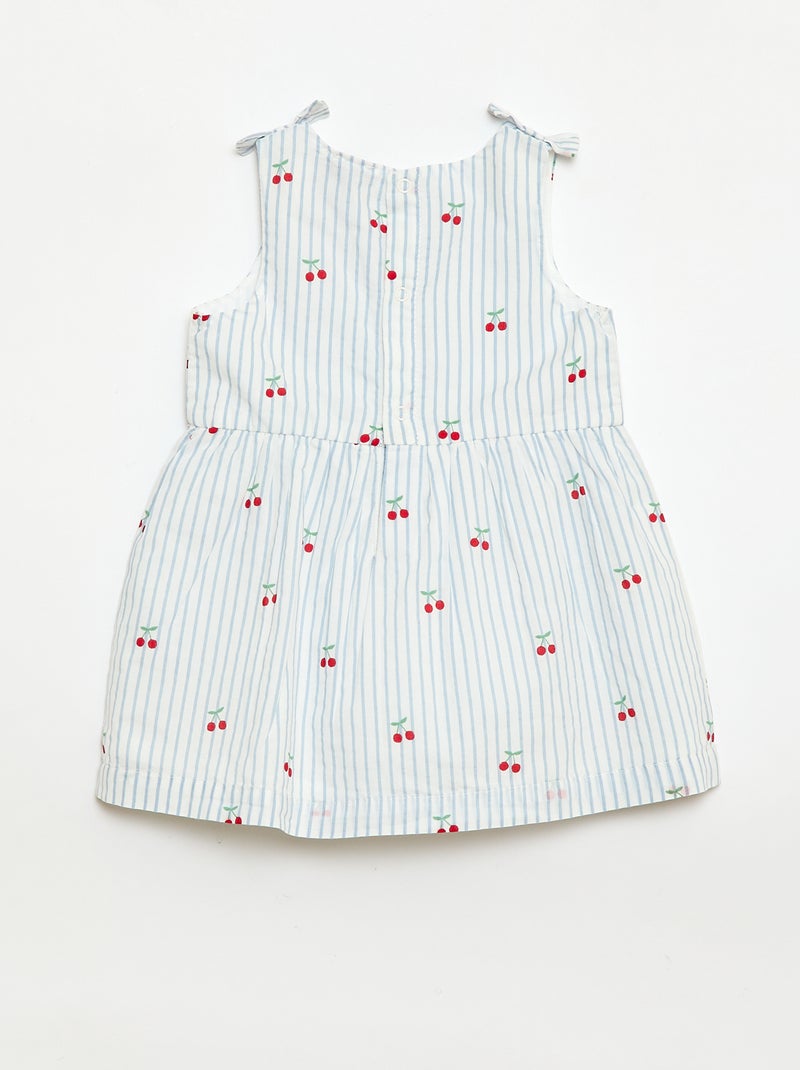 Vestido corte evasé sin mangas Blanco - Kiabi