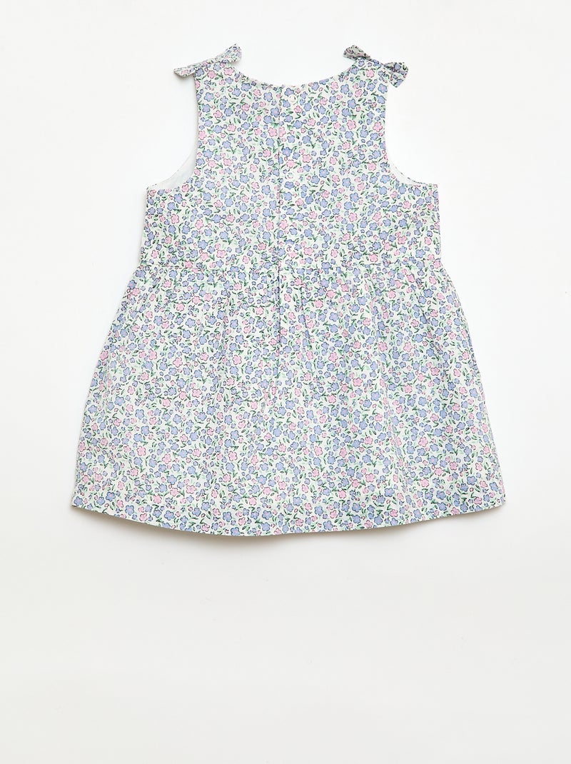 Vestido corte evasé sin mangas Blanco - Kiabi