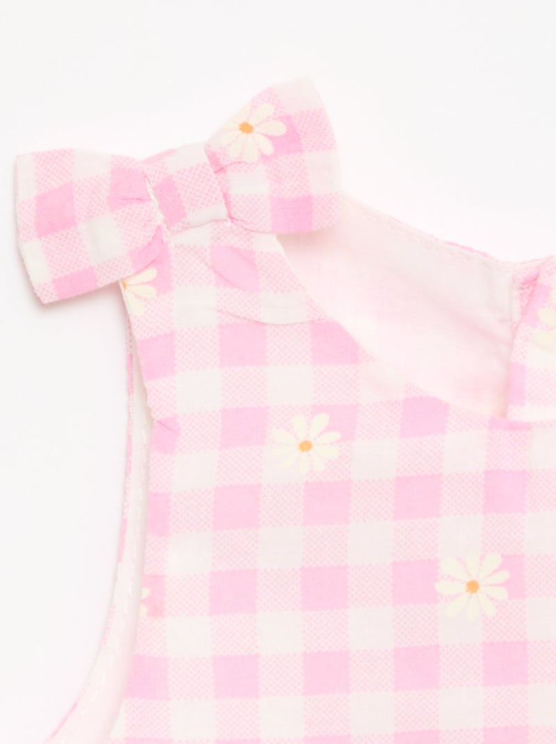 Vestido corte evasé sin mangas Rosa - Kiabi