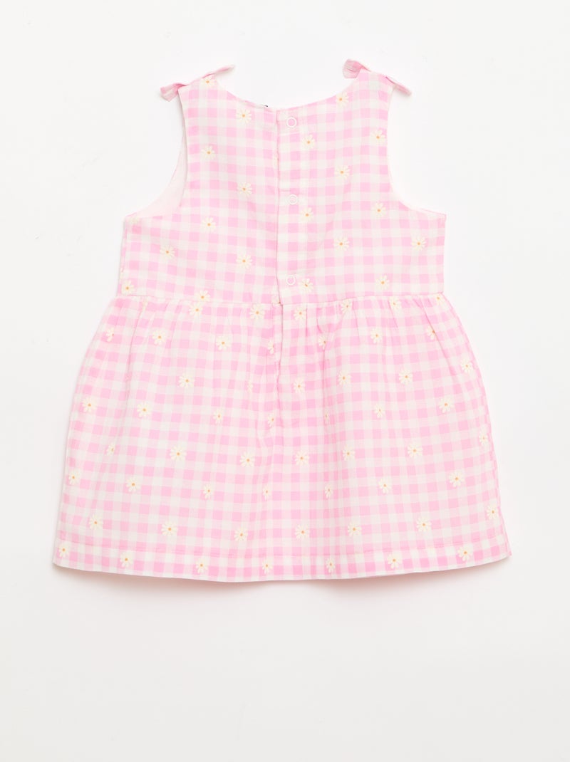 Vestido corte evasé sin mangas Rosa - Kiabi