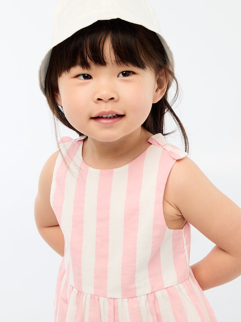 Vestido corte evasé sin mangas Rosa - Kiabi