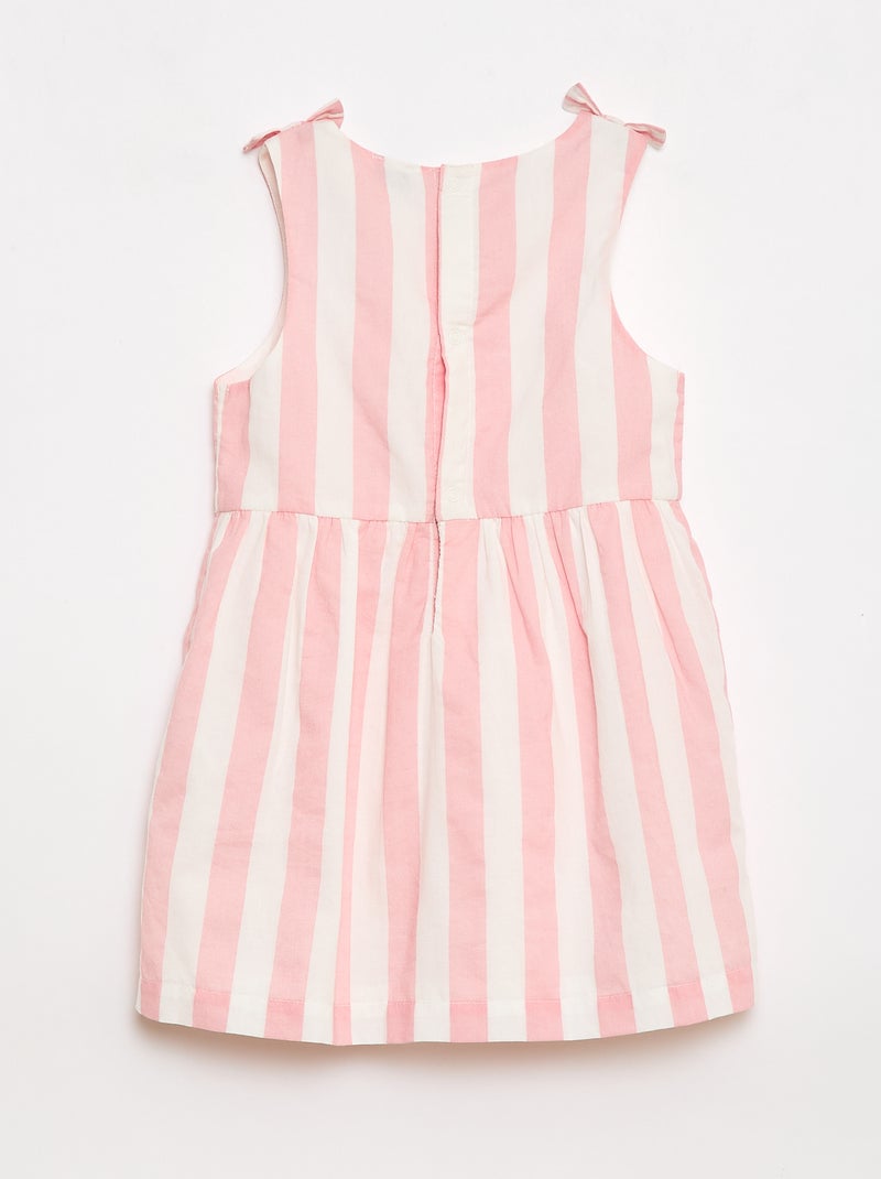Vestido corte evasé sin mangas Rosa - Kiabi