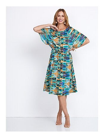 Vestido corto acampanado - AFIBEL