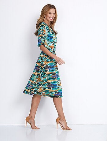 Vestido corto acampanado - AFIBEL