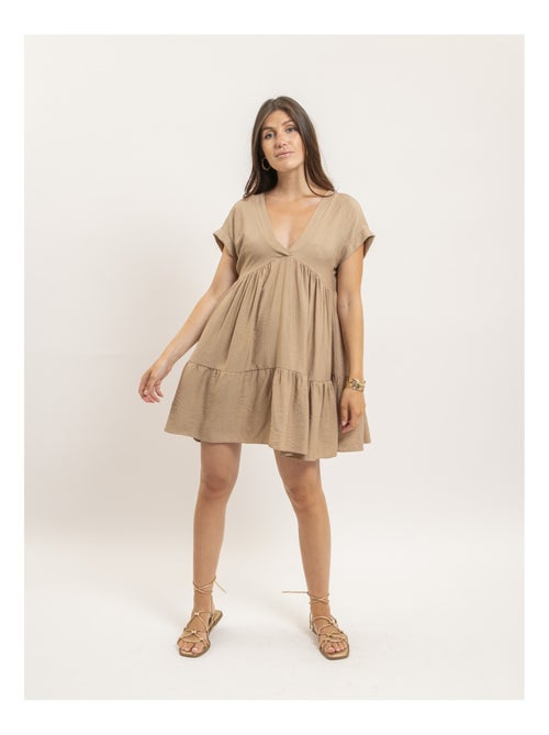 Vestido corto acampanado IPIANE - Kiabi Vestido corto acampanado IPIANE - Kiabi