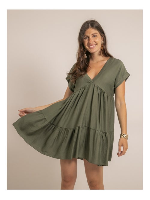 Vestido corto acampanado IPIANE - Kiabi Vestido corto acampanado IPIANE - Kiabi
