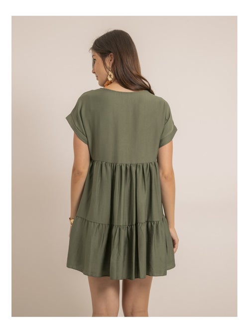 Vestido corto acampanado IPIANE - Kiabi Vestido corto acampanado IPIANE - Kiabi