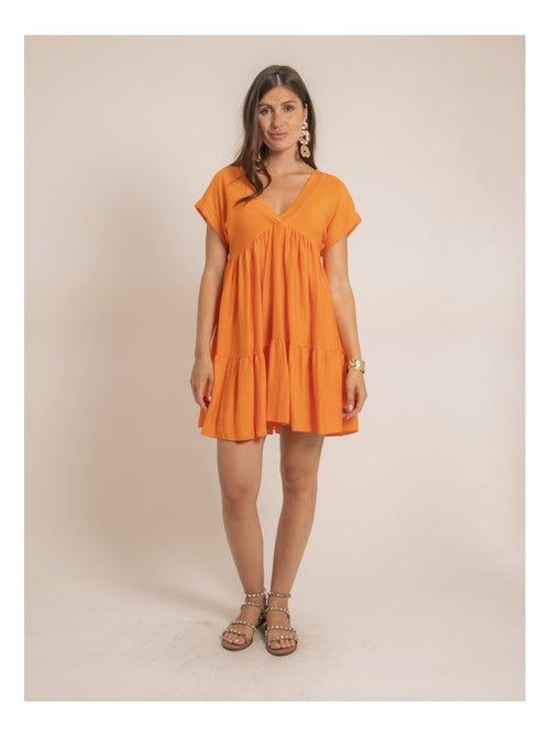 Vestido corto acampanado IPIANE - Kiabi