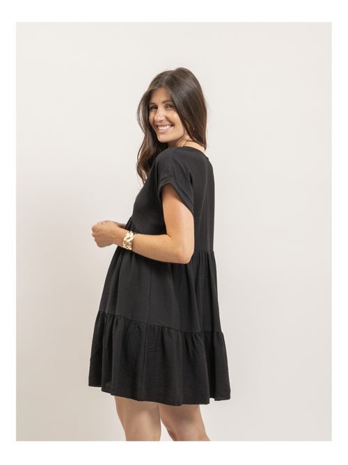 Vestido corto acampanado IPIANE - Kiabi