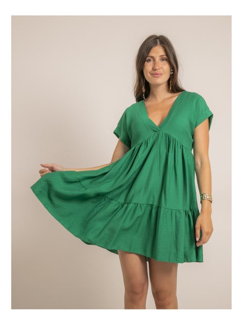 Vestido corto acampanado IPIANE - Kiabi Vestido corto acampanado IPIANE - Kiabi