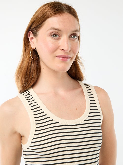 Vestido corto ajustado de tirantes - Kiabi