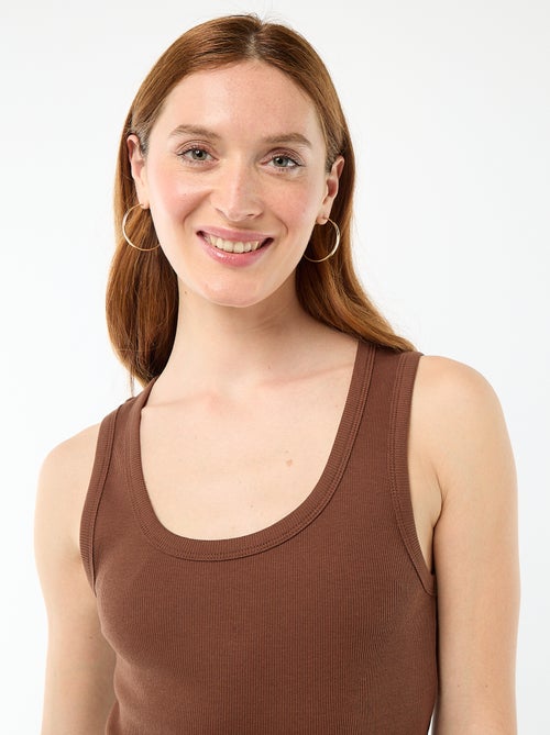 Vestido corto ajustado de tirantes - Kiabi