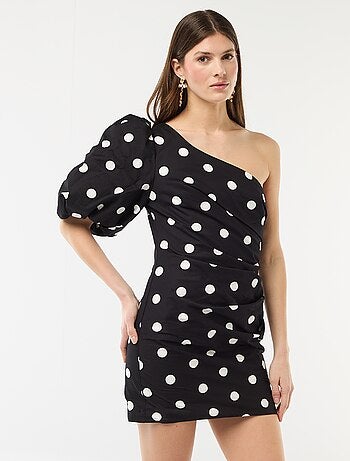 Vestido corto asimétrico