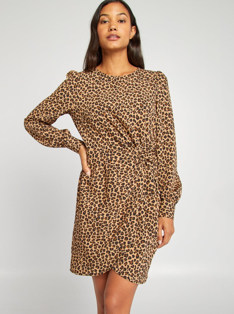 Vestido corto BEIGE - Kiabi