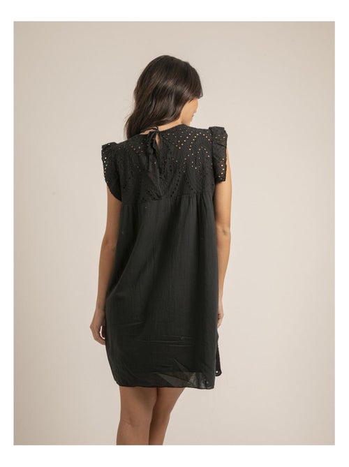 Vestido corto con bordados ingleses INGLES - Kiabi