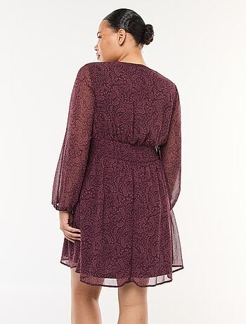 Vestido corto con cinturón drapeado