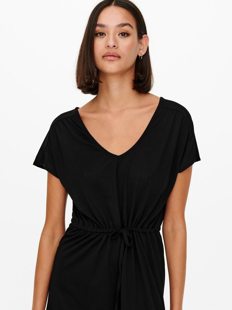 Vestido corto con cordón ajustable 'JDY' negro - Kiabi