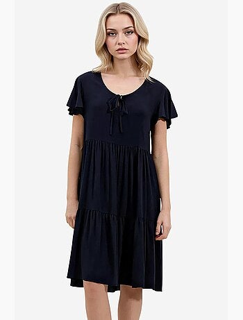 Vestido corto con cuello en v bdart
