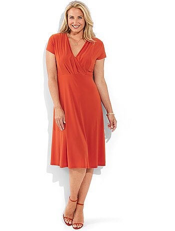 Vestido corto con escote cruzado - Afibel