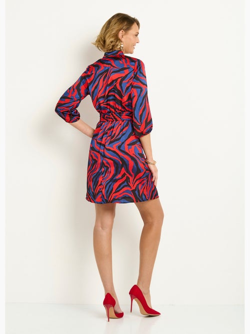 Vestido corto con estampado de cebra de colores - AFIBEL - Kiabi Vestido corto con estampado de cebra de colores - AFIBEL - Kiabi