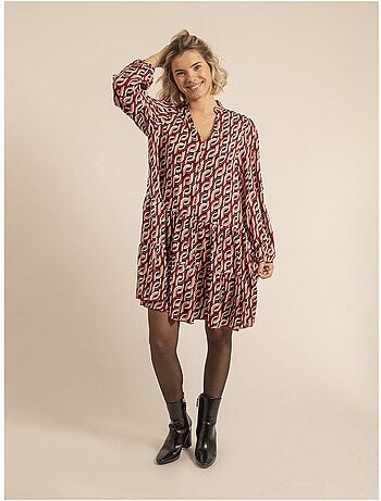 Vestido corto con estampado ISCIANE