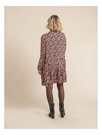 Vestido corto con estampado ISCIANE