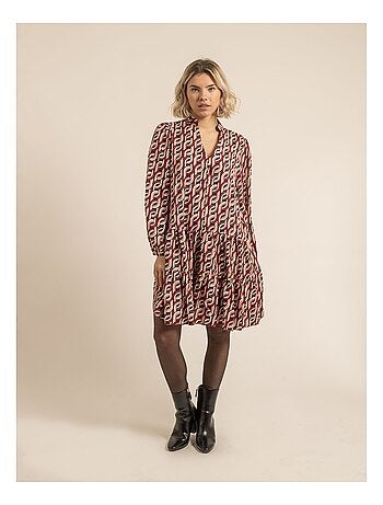 Vestido corto con estampado ISCIANE