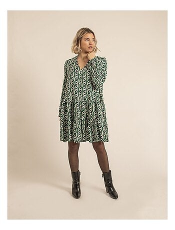 Vestido corto con estampado ISCIANE