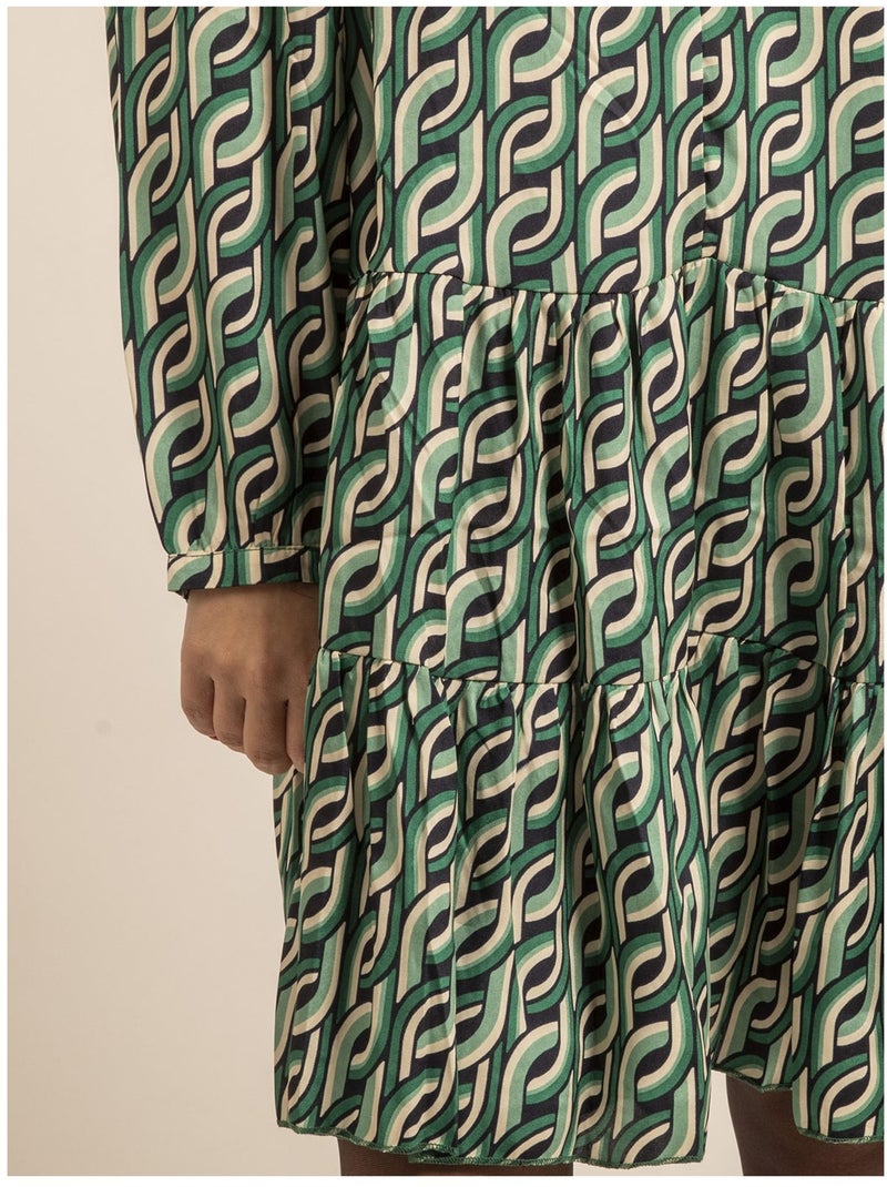 Vestido corto con estampado ISCIANE Verde - Kiabi