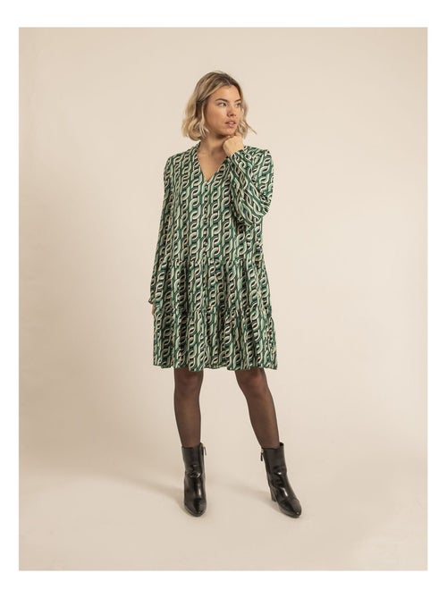 Vestido corto con estampado ISCIANE - Kiabi