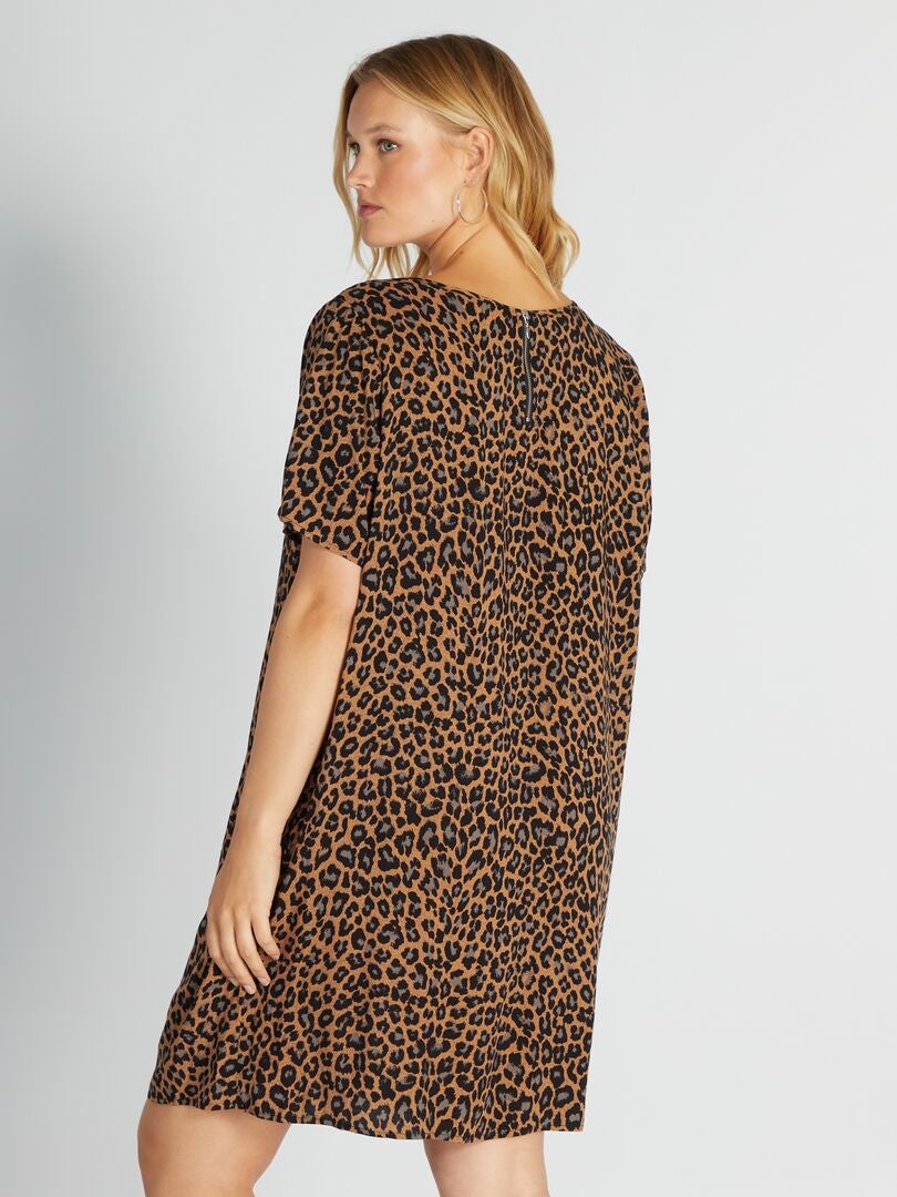 Vestido corto con estampado 'leopardo' leopardo - Kiabi