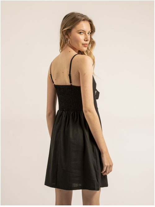 Vestido corto con lazo ICHEKA - Kiabi