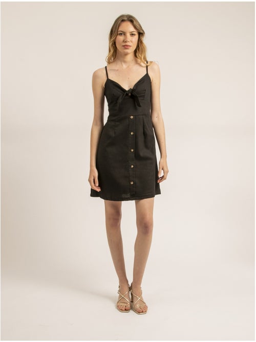 Vestido corto con lazo ICHEKA - Kiabi