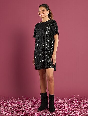 Vestido corto de lentejuelas