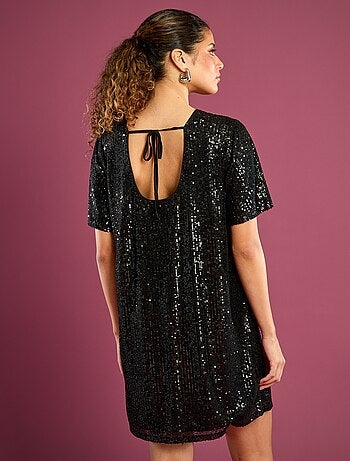 Vestido corto de lentejuelas