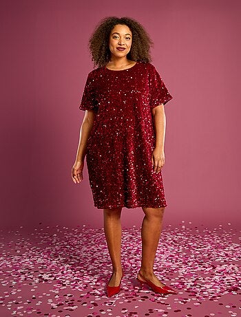 Vestido corto con lentejuelas