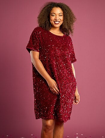 Vestido corto con lentejuelas