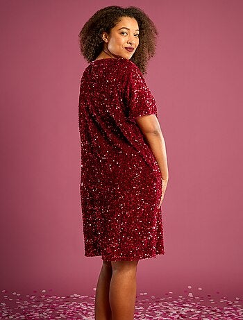 Vestido corto con lentejuelas