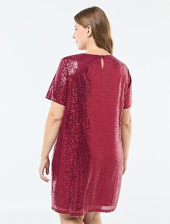Vestido corto con lentejuelas