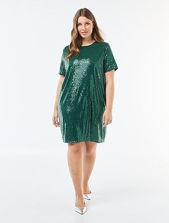 Vestido corto con lentejuelas