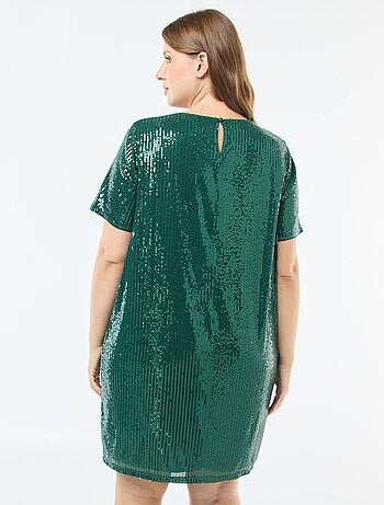 Vestido corto con lentejuelas