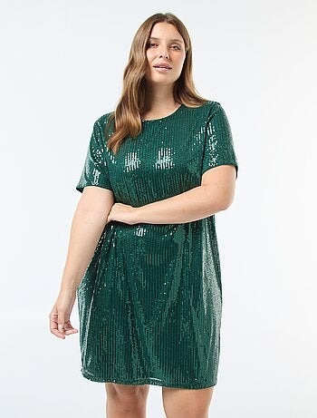 Vestido corto con lentejuelas