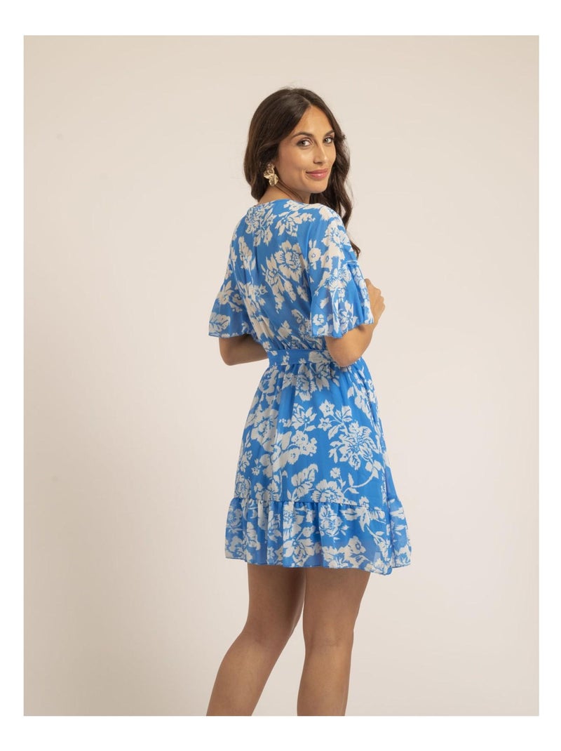 Vestido corto con motivos IGLESS Azul - Kiabi