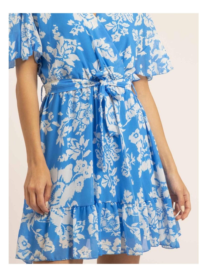 Vestido corto con motivos IGLESS Azul - Kiabi