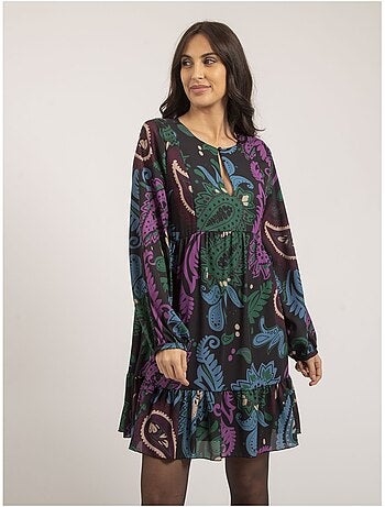 Vestido corto con motivos ILLONA