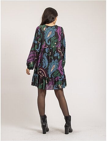 Vestido corto con motivos ILLONA