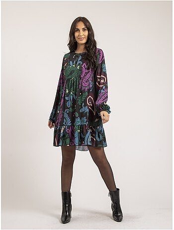 Vestido corto con motivos ILLONA