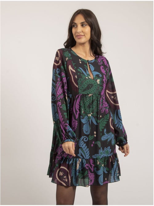 Vestido corto con motivos ILLONA - Kiabi